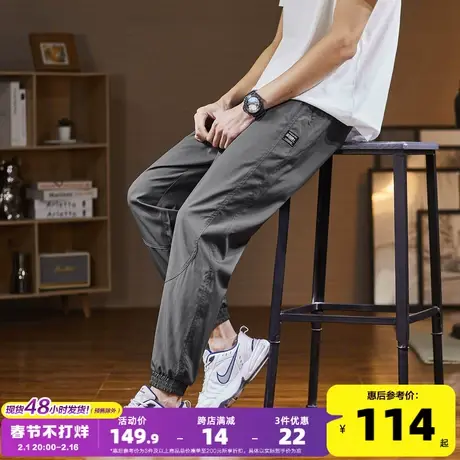 唐狮2024春夏男休闲裤宽松阔腿运动裤子男款潮酷工装日系风长裤商品大图