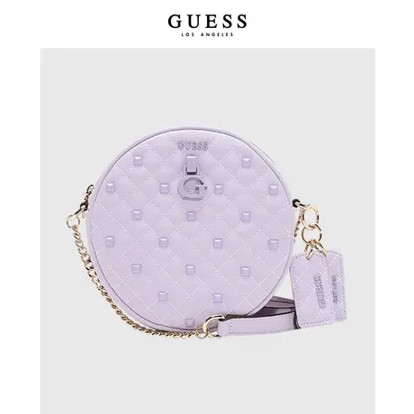 GUESS女士纯色印花字母森系小巧圆形斜挎包-QP848777商品大图