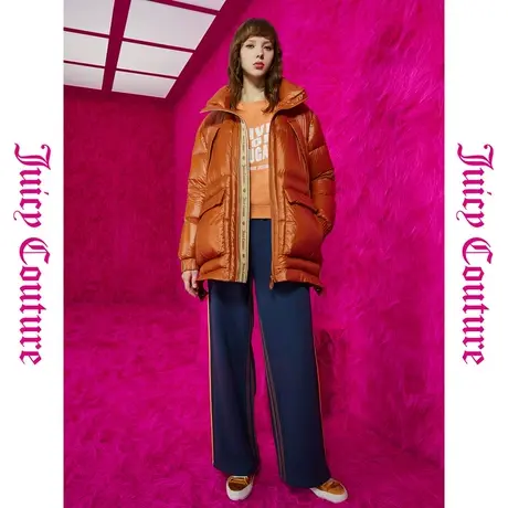 Juicy Couture橘滋女装新款上衣女外套枫糖肉桂织带女羽绒服商品大图