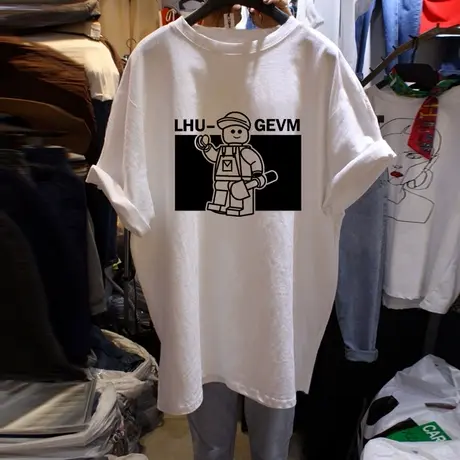 胖mm大码女装200斤短袖宽松上衣ins显瘦减龄遮肉洋气T恤2021夏潮商品大图