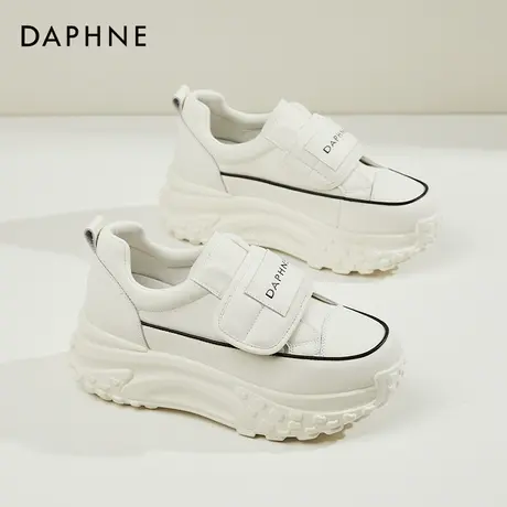 Daphne达芙妮 小个子穿搭~厚底小白鞋女百搭休闲轻便内增高老爹鞋商品大图