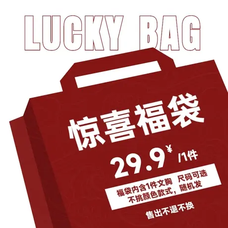 【断码清仓一件装福袋】小胸聚拢文胸 颜色款式随机发 不支持退换图片