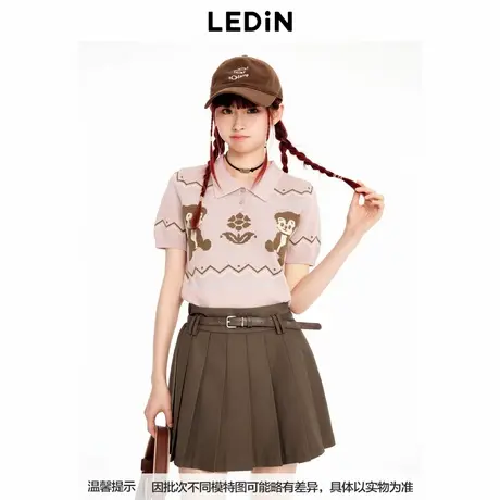【Cookey联名】商场同款乐町费尔岛polo短袖针织套衫秋C2EEE3378图片