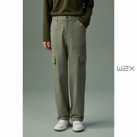 w2x2024春秋季新款冲锋裤男直筒宽松休闲裤高级感痞帅工装长裤子商品大图
