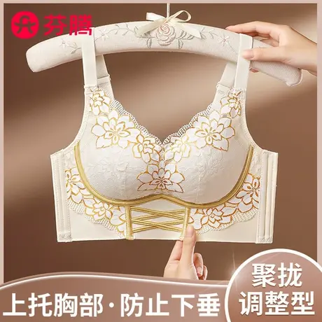 芬腾女院线矫正调整型小胸聚拢显大蕾丝内衣防下垂收副乳文胸胸罩商品大图