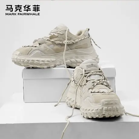 马克华菲男鞋轮胎运动鞋夏季透气2025新款潮牌休闲增高男士老爹鞋图片