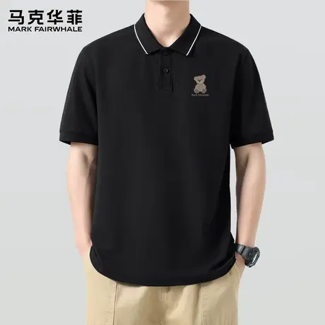 马克华菲短袖POLO衫男士夏季薄款潮流休闲半袖2025新款翻领t恤男X图片