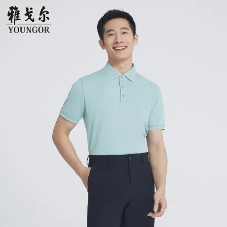 雅戈尔奥莱 商场同款男士短袖T恤新款官方正品商务休闲短袖POLO衫图片