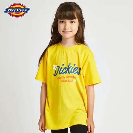 Dickies童装男女童夏装宽松版圆领儿童短袖T恤反季清仓特惠商品大图