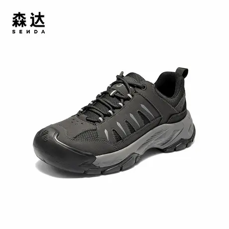 森达健步鞋男2025冬季新款户外轻便厚底休闲运动鞋QJ037DM5商品大图