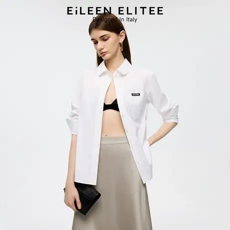 朗姿欧洲EiLEEN ELITEE学院风白衬衫气质通勤上衣2025年秋季新款商品大图