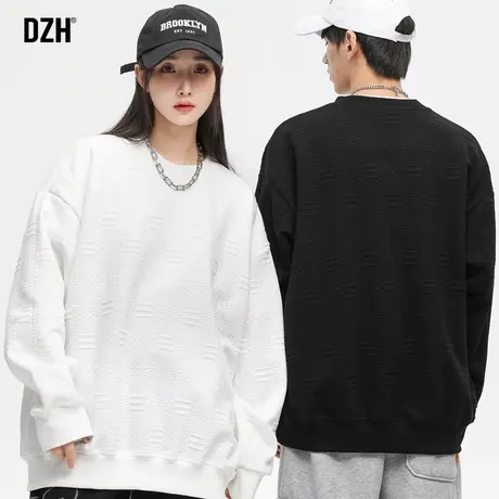 情侣圆领卫衣男士春秋款2023新款爆款情侣装无帽内搭打底男生外套商品大图