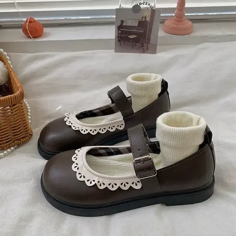 复古玛丽珍小皮鞋女春秋圆头法式软妹lolita学生配裙子日系jk鞋子商品大图