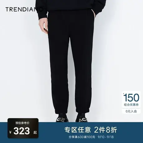 TRENDIANO秋冬男装潮牌新款运动风休闲长裤潮流百搭束脚裤商品大图