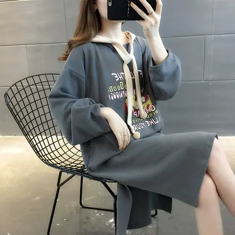 卫衣服2023年新款女装秋冬季上衣秋款秋装宽松女士外套中长款爆款商品大图