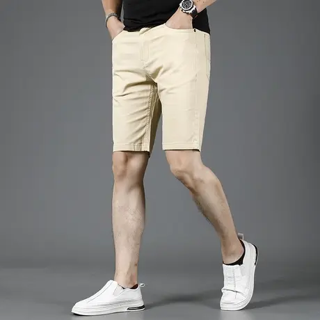 2023新款男士休闲裤短裤男夏季修身弹力五分裤薄款潮流百搭中裤男商品大图