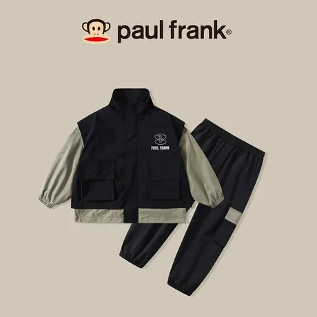 大嘴猴童装男童秋外套套装休闲中大童女童假两件冲锋衣潮CC016图片