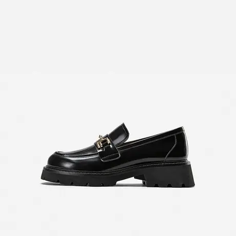 Nine West/玖熙2023年秋冬新款乐福鞋女厚底学院jk鞋英伦小皮鞋图片