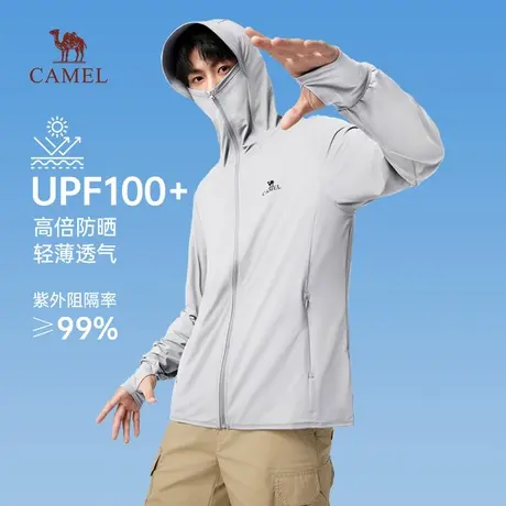 【冰山】骆驼男装凉感防晒衣男夏季新款UPF100+冰丝防晒服皮肤衣商品大图