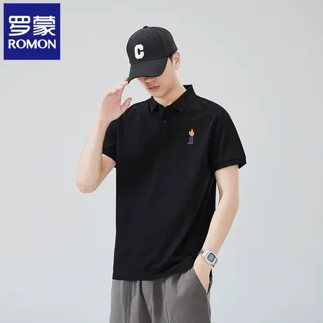 罗蒙男士短袖POLO衫男2025夏季新款纯棉翻领休闲百搭上衣男装N1Z商品大图