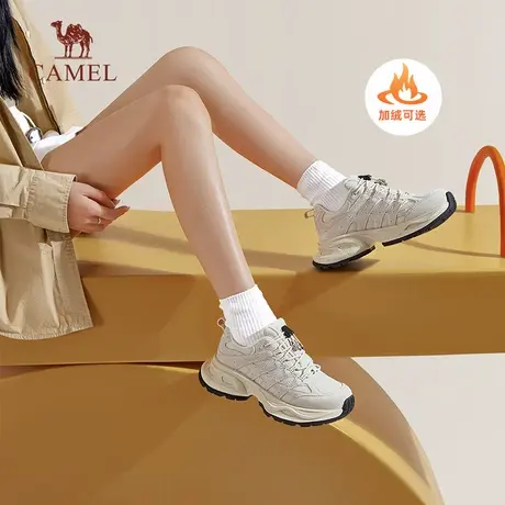 骆驼女鞋2025夏季新款复古厚底老爹鞋女百搭时尚运动休闲鞋商品大图