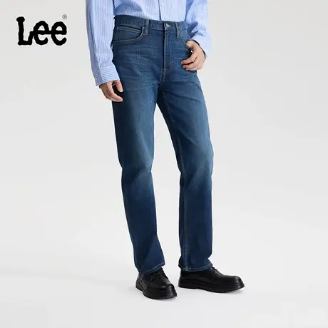 【张凌赫代言】Lee商场同款25秋冬新品753舒适直筒中深蓝男牛仔裤图片