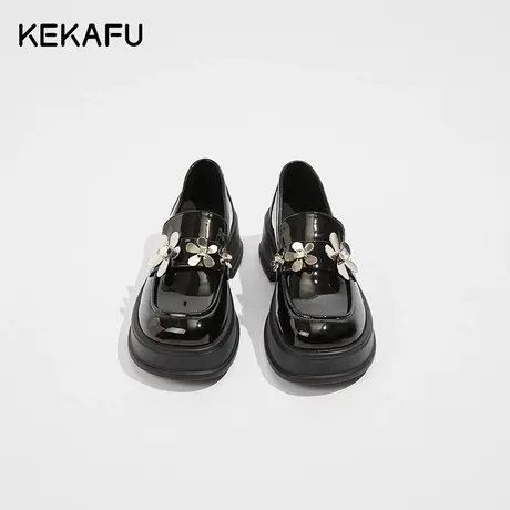 珂卡芙厚底乐福鞋女2023秋季新款法式学院风jk鞋子玛丽珍小皮鞋女图片