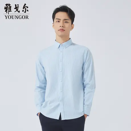 【商场同款】雅戈尔男士长袖衬衫春新款官方商务休闲衬衫商品大图