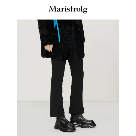 【微喇羽绒裤】玛丝菲尔羽绒裤冬季新款微喇开衩羽绒裤图片