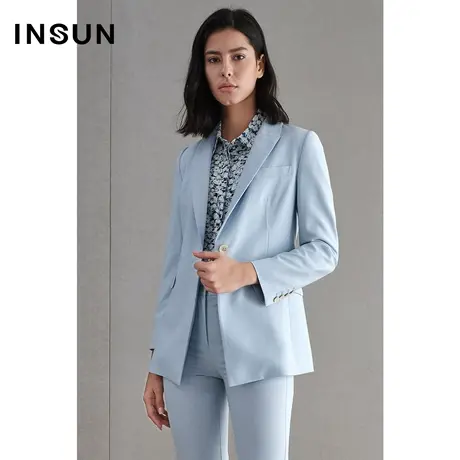 恩裳春季西装修身OL外套垂感不易皱商品大图