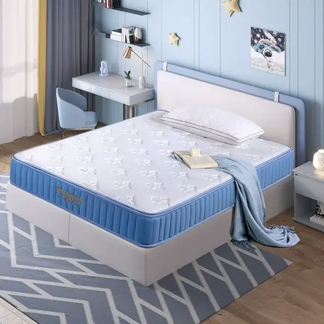 富安娜儿童床垫可拆洗席梦思乳胶床垫抗菌防螨护脊椰棕弹簧床垫商品大图