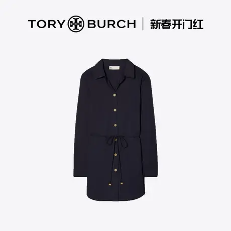 【12期免息】TORY BURCH 汤丽柏琦 束腰长袖翻领上衣外套 157027商品大图