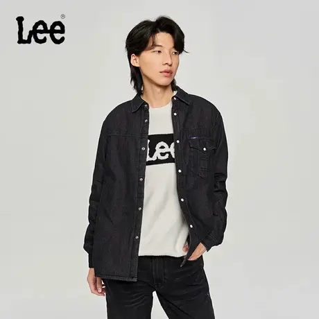Lee商场同款23秋冬101+夹棉牛仔衬衫外套男LMT006888100342A03945商品大图