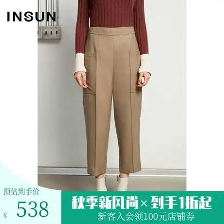 恩裳商场同款冬季抗皱挺括女裤时尚绵羊毛职业西裤图片