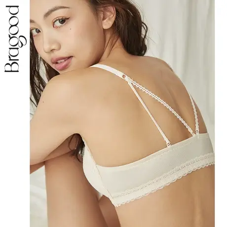 前扣美背小胸平胸聚拢bling闪亮侧比舒适柔软易穿脱无钢圈文胸女商品大图