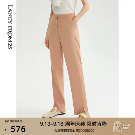 朗姿气质高腰直筒西装裤职业装2023春秋季新款工作裤子正装长裤女商品大图