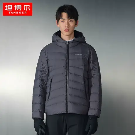 【商场同款】坦博尔2022新款男士羽绒服短款连帽秋冬外套TA330225图片