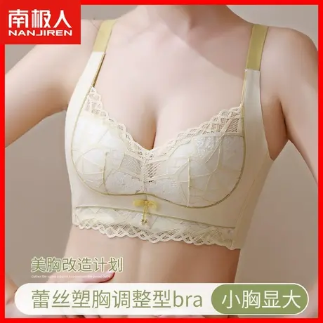美背文胸收副乳性感蕾丝内衣女无钢圈小胸聚拢显大调整型防下垂DY图片