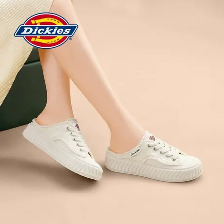 Dickies懒人鞋女2025夏季新款半拖帆布鞋女厚底一脚蹬百搭休闲鞋图片