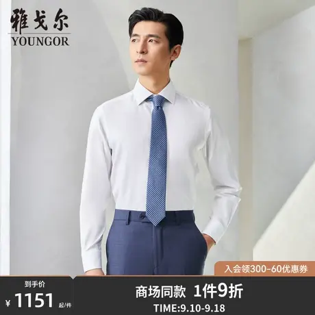 雅戈尔男士长袖衬衫秋季新款官方商务休闲商场同款免烫衬衫S1863商品大图
