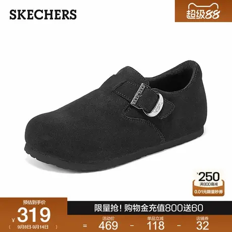 斯凯奇2025新款休闲女鞋一脚蹬低帮鞋舒适缓震浅口单鞋全包勃肯鞋商品大图