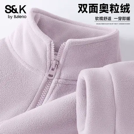 班尼路S&K系列奥粒绒外套女款秋季加绒保暖时尚韩版百搭流行卫衣Q商品大图