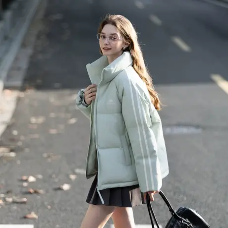 唐狮2025冬季短款羽绒服女翻领超好看休闲风羽绒外套通勤宽松气质商品大图