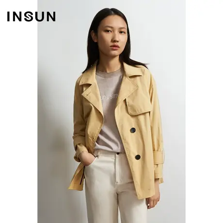 INSUN恩裳秋季单排扣立体风衣图片