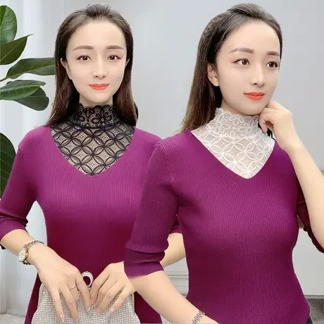 蕾丝假领子女百搭假领春秋款毛衣白色内搭秋冬减龄漂亮洋气小衫商品大图