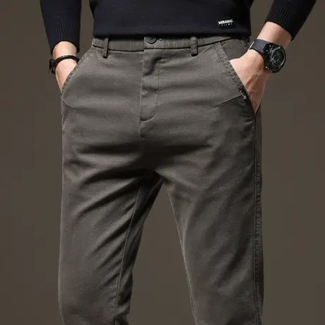 秋冬季高端高级感工装商务西裤男士直筒宽松休闲裤子男款2024新款商品大图