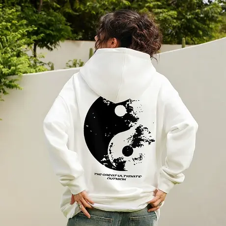 Nuthink国潮中国风加绒加厚卫衣男潮流宽松大码春季情侣保暖外套商品大图