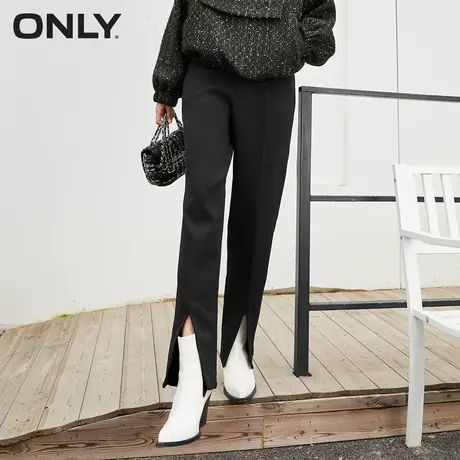 ONLY奥莱秋冬时尚简约通勤风纯色开衩休闲裤女商品大图
