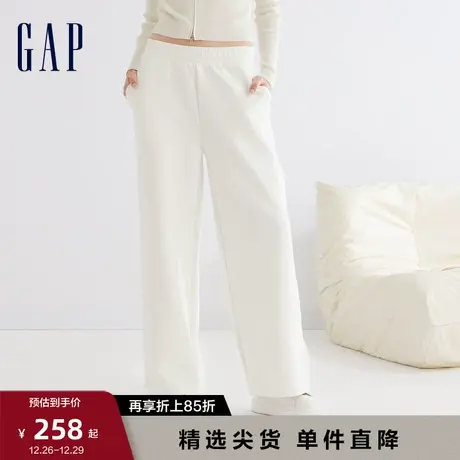 Gap女装早春LOGO太空棉亲肤宽松廓形休闲裤高级时尚长裤841163商品大图