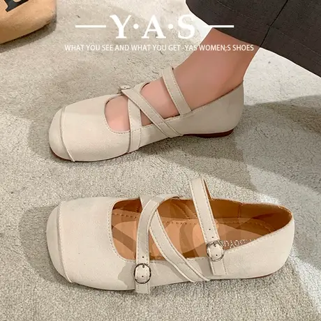 勃肯鞋女平底单鞋2024新款春秋季软底豆豆鞋玛丽珍女鞋丑萌博肯鞋商品大图